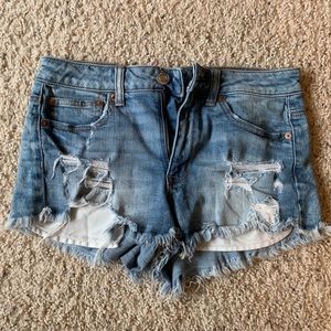 AE distressed shorts, size 8